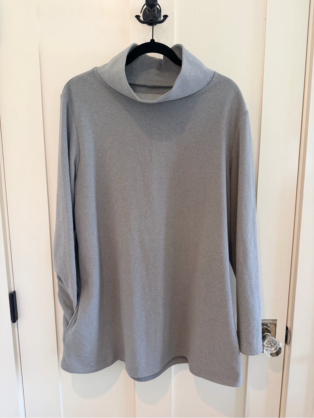 Dudley Stephens Cobble Hill Turtleneck Terry Fleece Heather Grey XXL